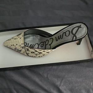 Sam Edelman snakeskin mule